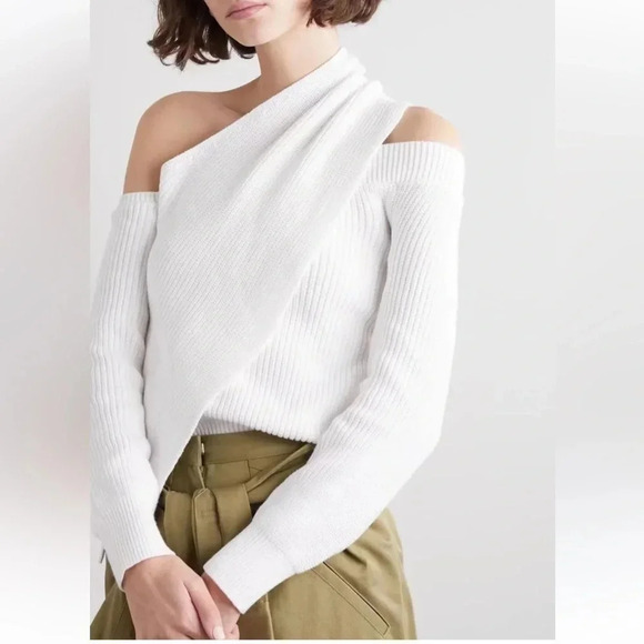 RtA White Off-The-Shoulder Sweater- Size XS; Like New Condition - Picture 7 of 7